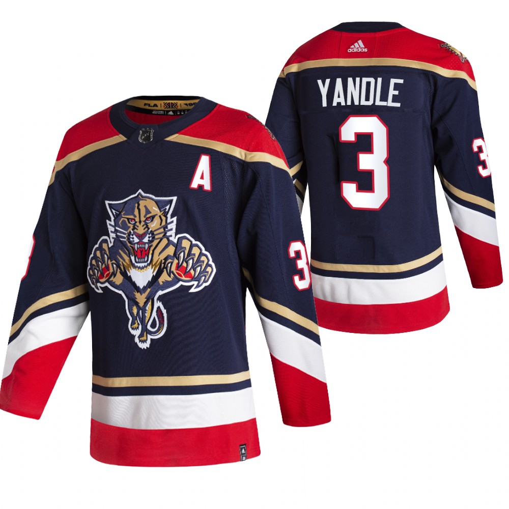 2021 Adidias Florida Panthers #3 Keith Yandle Black Men Reverse Retro Alternate NHL Jersey